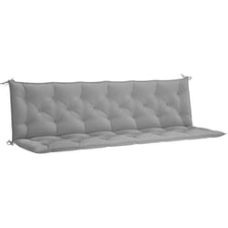 Coussin de banc de jardin gris 200x(50+50)x7 cm tissu oxford vidaXL