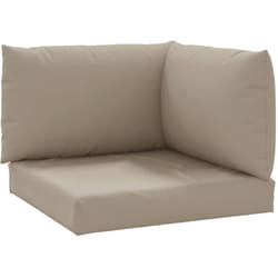 Vidaxl - Coussins de palette lot de 3 taupe tissu oxford