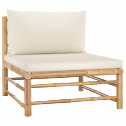 VidaXL 313143 banc de jardin Bambou, Polyester