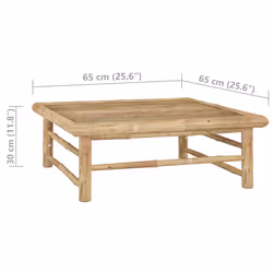 VidaXL 313144 banc de jardin Bambou, Polyester - Vue supplémentaire 7