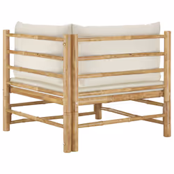 VidaXL 313145 banc de jardin Bambou, Polyester - Vue supplémentaire 4