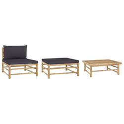 VidaXL 313150 banc de jardin Bambou, Polyester