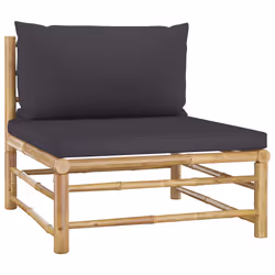 VidaXL 313150 banc de jardin Bambou, Polyester