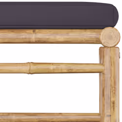 VidaXL 313150 banc de jardin Bambou, Polyester - Vue supplémentaire 5