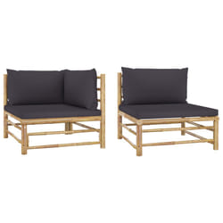 VidaXL 313151 banc de jardin Bambou, Polyester