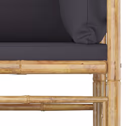 VidaXL 313152 banc de jardin Bambou, Polyester