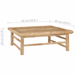 VidaXL 313152 banc de jardin Bambou, Polyester - Vue supplémentaire 7