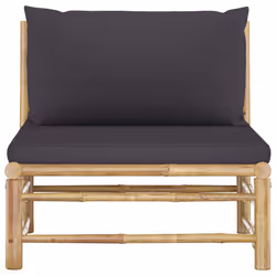 VidaXL 313154 banc de jardin Bambou, Polyester