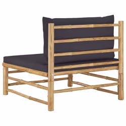 VidaXL 313154 banc de jardin Bambou, Polyester - Vue supplémentaire 4
