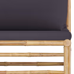 VidaXL 313154 banc de jardin Bambou, Polyester - Vue supplémentaire 5