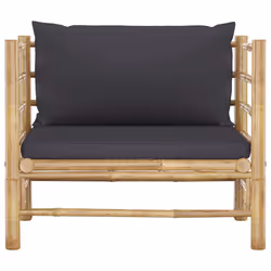 VidaXL 313156 banc de jardin Bambou, Polyester