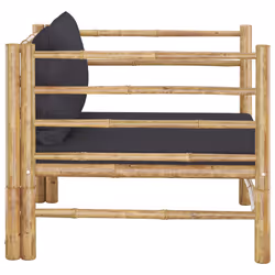 VidaXL 313156 banc de jardin Bambou, Polyester