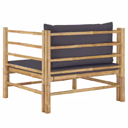 VidaXL 313156 banc de jardin Bambou, Polyester - Vue supplémentaire 4