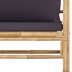 VidaXL 313156 banc de jardin Bambou, Polyester - Vue supplémentaire 5