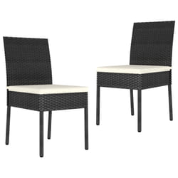 VidaXL 315106 chaise d'extérieur Terrace Siège rembourré Polyuréthane, Acier Noir, Crème