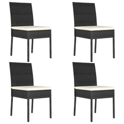 VidaXL 315107 chaise d'extérieur Terrace Siège rembourré Polyuréthane, Acier Noir, Crème