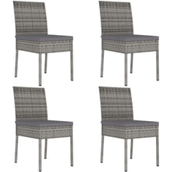 Vidaxl - Chaises de salle à manger de jardin 4 pcs Résine tressée Gris