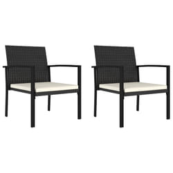 VidaXL 315110 chaise d'extérieur Terrace Siège rembourré Polyuréthane, Acier Noir, Crème