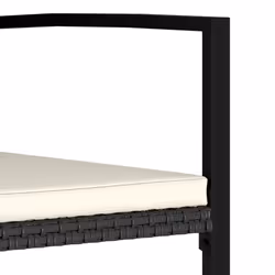 VidaXL 315110 chaise d'extérieur Terrace Siège rembourré Polyuréthane, Acier Noir, Crème - Vue supplémentaire 4