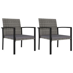 VidaXL 315112 chaise d'extérieur Terrace Siège rembourré Polyuréthane, Acier Gris