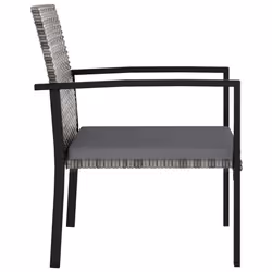 VidaXL 315113 chaise d'extérieur Terrace Siège rembourré Polyuréthane, Acier Gris