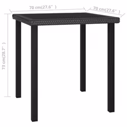 VidaXL 315114 table de jardin Noir - Vue supplémentaire 4