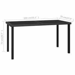 VidaXL 315115 table de jardin Noir - Vue supplémentaire 5