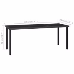 VidaXL 315116 table de jardin Noir - Vue supplémentaire 4