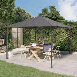 vidaXL Belvédère avec toit 3x3 m Anthracite - TU