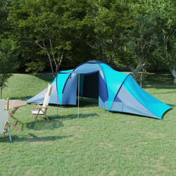 vidaXL Tente de camping pour 6 personnes bleu et bleu clair - TU