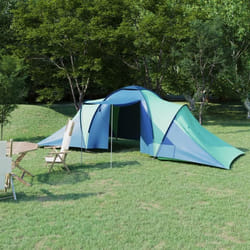 vidaXL Tente de camping pour 6 personnes bleu et vert - TU