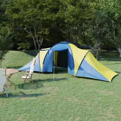 vidaXL Tente de camping pour 6 personnes bleu et jaune - TU