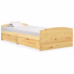 Ce cadre de lit en bois avec tiroirs est un supplément pratique et décoratif à la décoration de toute chambre à coucher. Ce c ...