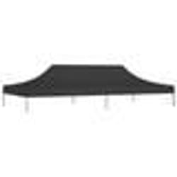 vidaXL Toit de tente de réception 6x3 m Noir 270 g/m² - TU
