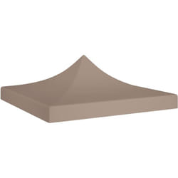 Toit de tente de réception 2x2 m Taupe 270 g/m²