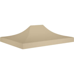 vidaXL Toit de tente de réception 4x3 m Beige 270 g/m²