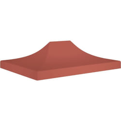 Toit de tente de réception 4x3 m Terre cuite 270 g/m² Vidaxl