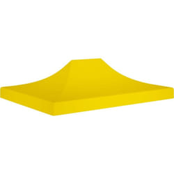 Toit de tente de réception 4x3 m Jaune 270 g/m²
