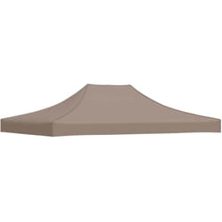 Toit de tente de réception 4,5x3 m Taupe 270 g/m²