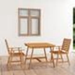 vidaXL Ensemble à manger de jardin 3 pcs Bois d'acacia solide - TU