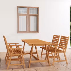 vidaXL Ensemble à manger de jardin 5 pcs Bois d'acacia solide - TU