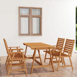 vidaXL Ensemble à manger de jardin 5 pcs Bois d'acacia solide - TU