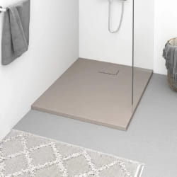 vidaXL Receveur de douche SMC Marron 100x80 cm - TU