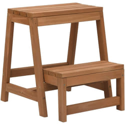 Escabeau pliable Bois de sapin massif Vidaxl