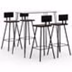 vidaXL Ensemble de bar 5 pcs Blanc