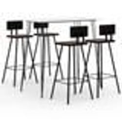 vidaXL Ensemble de bar 5 pcs Blanc