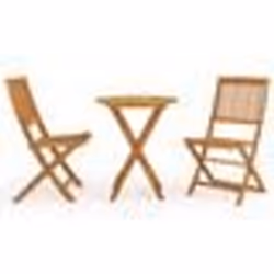 vidaXL Ensemble à manger de jardin pliable 3 pcs Bois d'acacia solide - TU