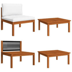 Vidaxl - Salon de jardin 2 pcs avec coussins Bois d'acacia solide