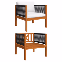 VidaXL 312432, Bois d'acacia, Adultes et enfants, 650 mm, 650 mm, 600 mm, 5 cm