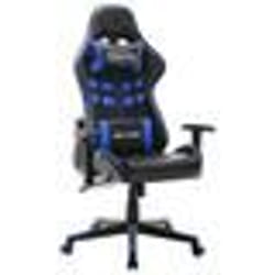 vidaXL Chaise de jeu Noir et bleu Cuir artificiel - TU
